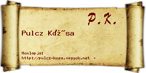 Pulcz Kósa névjegykártya